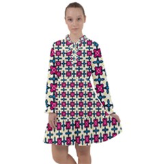 Geometric All Frills Chiffon Dress by SychEva