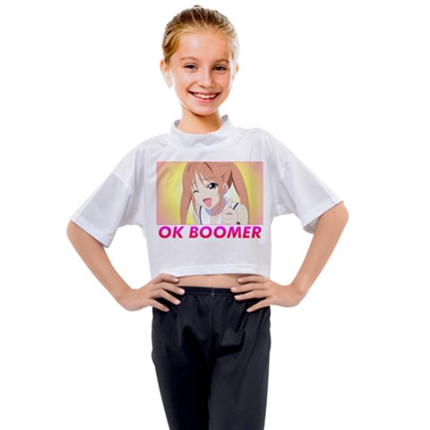 Ok Boomer Kids Mock Neck Tee by Dimedrolisimys