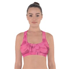 Beauty Pink Rose Detail Photo Cross Back Sports Bra by dflcprintsclothing