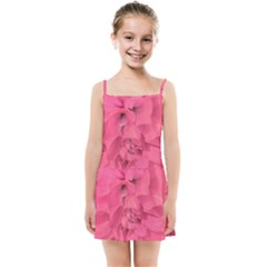 Beauty Pink Rose Detail Photo Kids  Summer Sun Dress by dflcprintsclothing