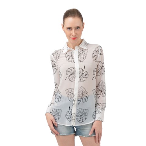 Fallen Leaves Long Sleeve Chiffon Shirt by goljakoff