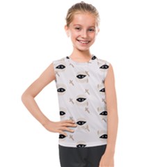 Halloween Mummies Seamless Repeat Pattern Kids  Mesh Tank Top