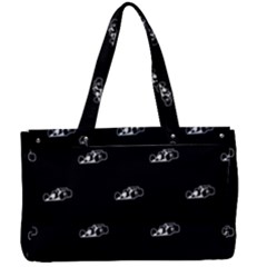 Formula One Black And White Graphic Pattern Canvas Work Bag by dflcprintsclothing