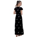 Formula One Black And White Graphic Pattern Flutter Sleeve Maxi Dress View2