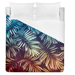 Tropic Leaves Duvet Cover (queen Size) by goljakoff