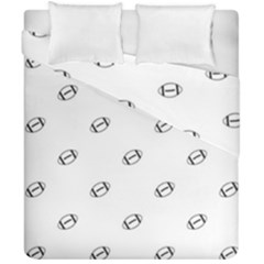 American Football Ball Motif Print Pattern Duvet Cover Double Side (california King Size) by dflcprintsclothing