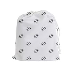 American Football Ball Motif Print Pattern Drawstring Pouch (xl) by dflcprintsclothing