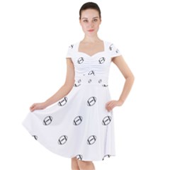 American Football Ball Motif Print Pattern Cap Sleeve Midi Dress by dflcprintsclothing