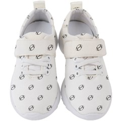 American Football Ball Motif Print Pattern Kids  Velcro Strap Shoes by dflcprintsclothing