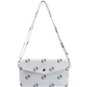 American Football Ball Motif Print Pattern Removable Strap Clutch Bag View1