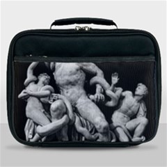 Laocoon Sculpture Over Black Lunch Bag by dflcprintsclothing