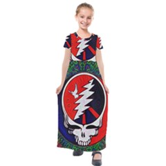 Grateful Dead - Kids  Short Sleeve Maxi Dress by Sapixe