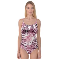 Pink Leaves Camisole Leotard  by goljakoff