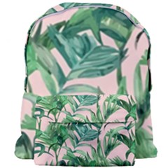 Green Leaves On Pink Giant Full Print Backpack by goljakoff