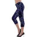 Mandala Cage Lightweight Velour Capri Leggings  View3