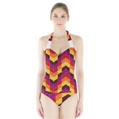 Geometric  Halter Swimsuit by Sobalvarro