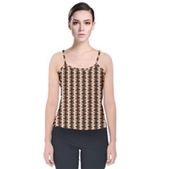 Snakeskin Velvet Spaghetti Strap Top by Sparkle