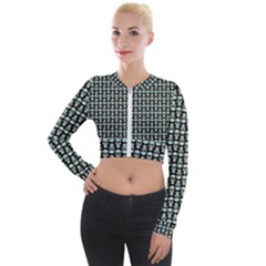 Skull Pattern Long Sleeve Cropped Velvet Jacket by Sparkle