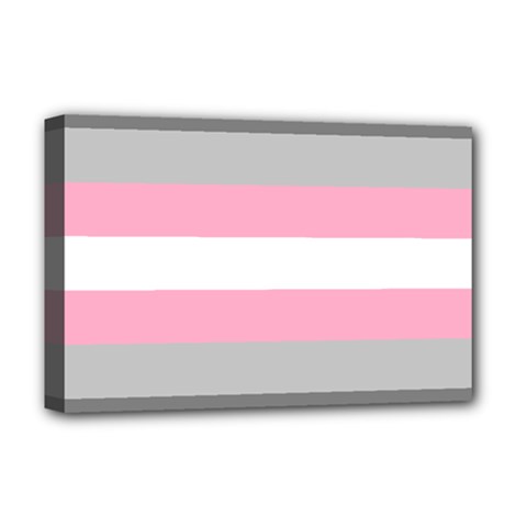 Demigirl Pride Flag Lgbtq Deluxe Canvas 18  X 12  (stretched) by lgbtnation