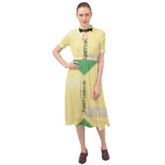 Jamaica, Jamaica  Keyhole Neckline Chiffon Dress by Janetaudreywilson