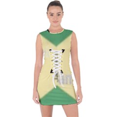 Jamaica, Jamaica  Lace Up Front Bodycon Dress by Janetaudreywilson