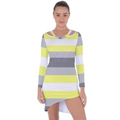 Deminonbinary Pride Flag Lgbtq Asymmetric Cut-out Shift Dress by lgbtnation