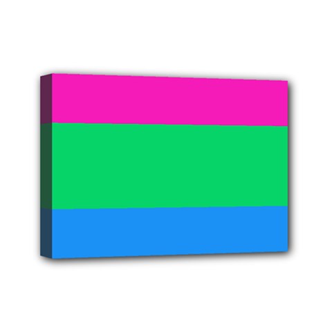 Polysexual Pride Flag Lgbtq Mini Canvas 7  X 5  (stretched) by lgbtnation