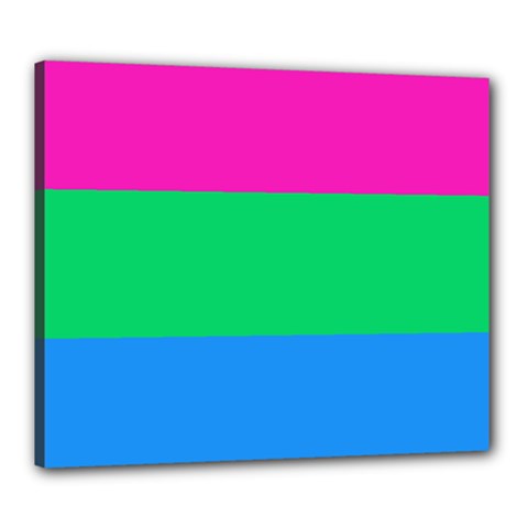 Polysexual Pride Flag Lgbtq Canvas 24  X 20  (stretched) by lgbtnation