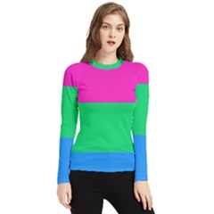 Polysexual Pride Flag Lgbtq Women s Long Sleeve Rash Guard by lgbtnation