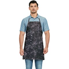 Pink Gray Galaxy Kitchen Apron by Dazzleway