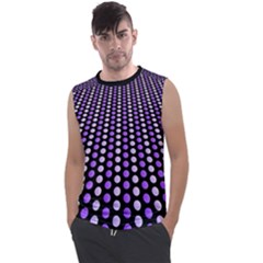 Purple And Pink Dots Pattern, Black Background Men s Regular Tank Top by Casemiro