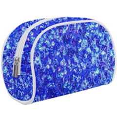 Blue Sequin Dreams Makeup Case (large) by essentialimage