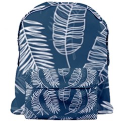 Blue Leaves Giant Full Print Backpack by goljakoff