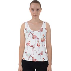 Rose Flamingos Velvet Tank Top by goljakoff