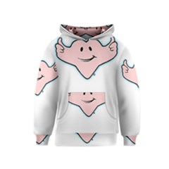 Huggiepops Double Thumbs Up - By Larenard Kids  Pullover Hoodie by LaRenard