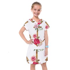 Flowers Anchor Kids  Drop Waist Dress by goljakoff