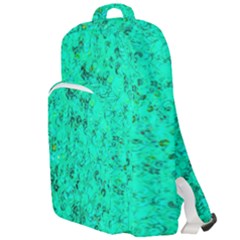 Aqua Marine Glittery Sequins Double Compartment Backpack by essentialimage