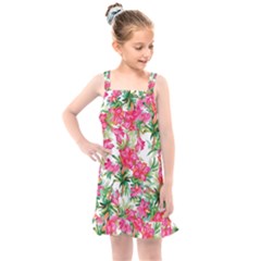 Pink Flowers Kids  Overall Dress by goljakoff