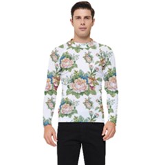 Vintage Flowers Pattern Men s Long Sleeve Rash Guard by goljakoff