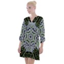 Calm In The Flower Forest Of Tranquility Ornate Mandala Open Neck Shift Dress View1