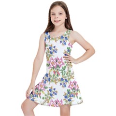 Garden Flowers Pattern Kids  Lightweight Sleeveless Dress by goljakoff