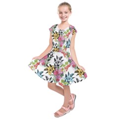 Summer Flowers Kids  Short Sleeve Dress by goljakoff