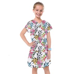 Summer Flowers Kids  Drop Waist Dress by goljakoff