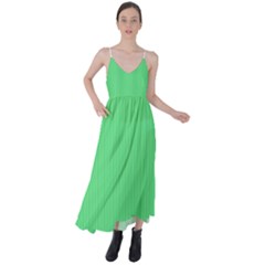 Algae Green & Black -  Tie Back Maxi Dress by FashionLane