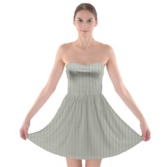 Silver Cloud Grey & Black - Strapless Bra Top Dress by FashionLane