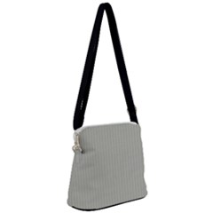 Silver Cloud Grey & Black - Zipper Messenger Bag by FashionLane