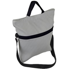 Silver Cloud Grey & Black - Fold Over Handle Tote Bag by FashionLane