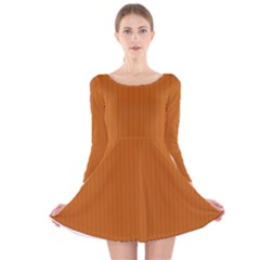 Alloy Orange & Black - Long Sleeve Velvet Skater Dress by FashionLane