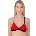 Amaranth Red & Black - Reversible Tri Bikini Top View1