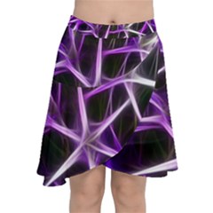 Neurons Brain Cells Imitation Chiffon Wrap Front Skirt by HermanTelo